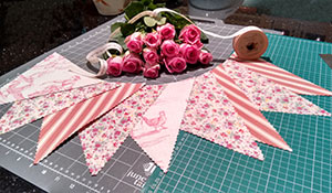 bunting made at a crafty hen party in Northern Ireland