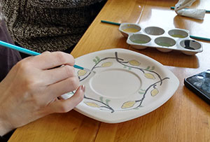 Hen party crafts 1 pottery painting at a crafty hen party in Northern Ireland